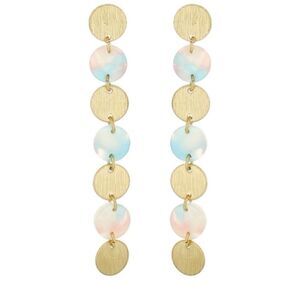 Panacea RESIN and metal drop earrings NWT